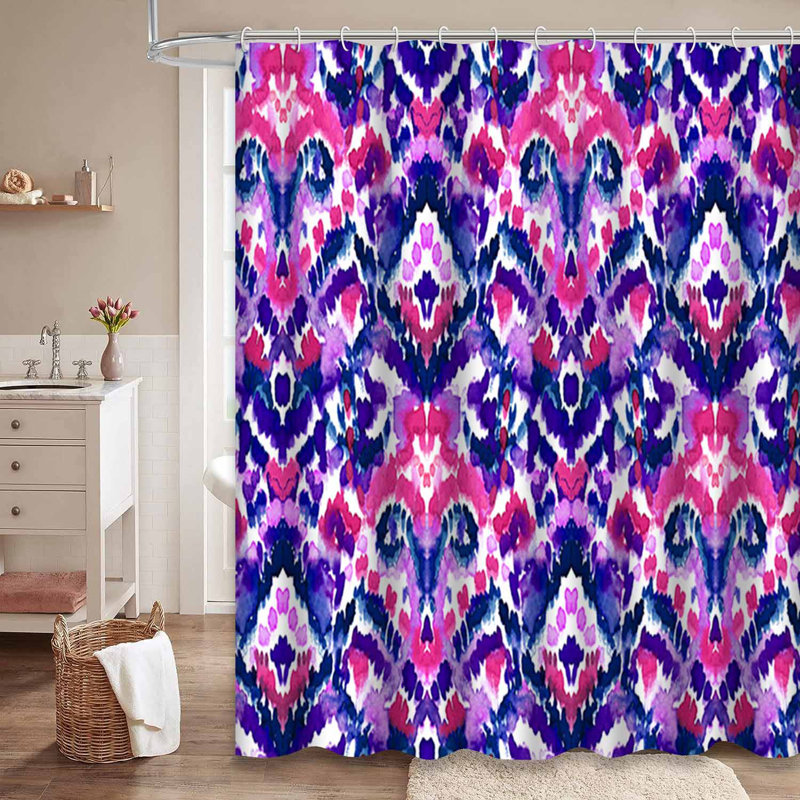 Rideau de douche Ethnique Ikat Shades, L 72 po x l 78 po
