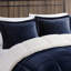 Édredon double / grand - bleu marine +, à, rembourrage en duvet synthétique, 2 taies décoratives et 1 coussin décoratif-131464760-131464763