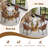 48" Round Dining Table Set for 4, Modern Dining Room Table with 4 Upholstered Chairs, Kitchen Table Set for Apartment-1232210306