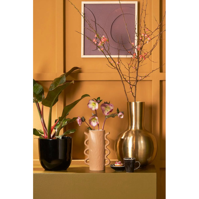 Ansis Iron Table Vase, Gold, 42cm H x 28cm W x 28cm D