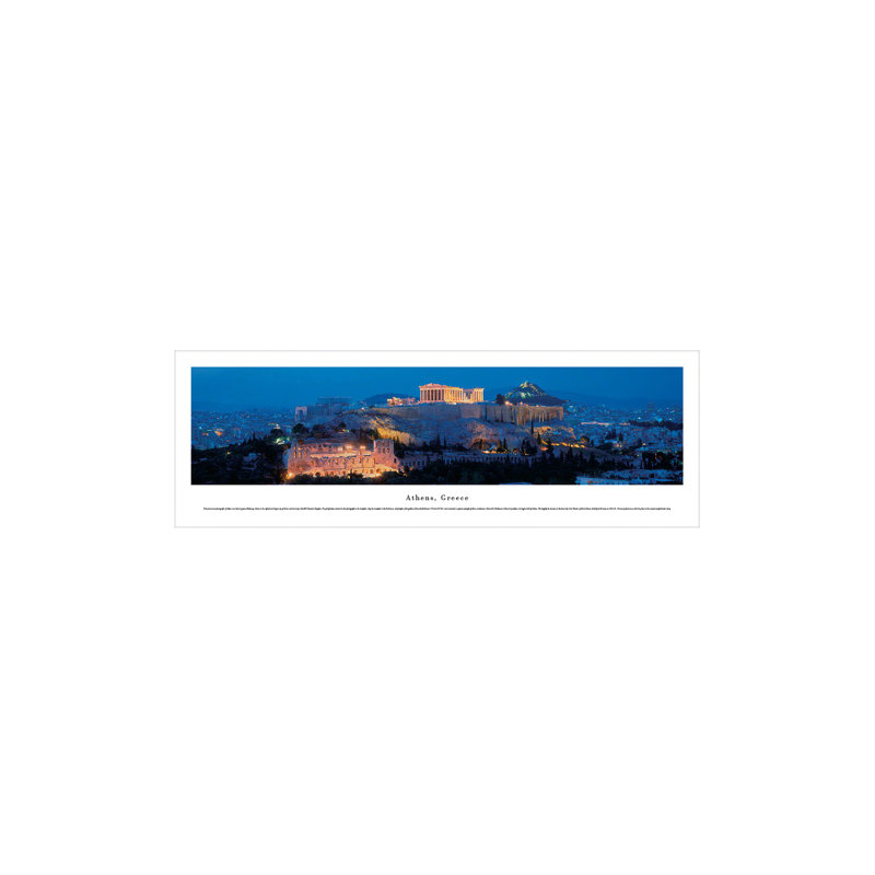 Contemporary Framed Skyline Poster in Heavy Art Stock Paper