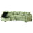 82.67"Convertible Sofa Bed Sectional Sofa Sleeper L-shaped Sofa with a Storage Ottoman,Two Pillows, Two Power Sockets and Two USB Ports-583348099