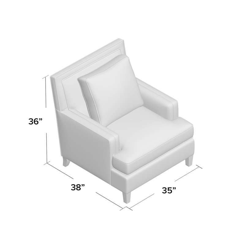 Addison 35" Wide Polyester Down Cushion Armchair