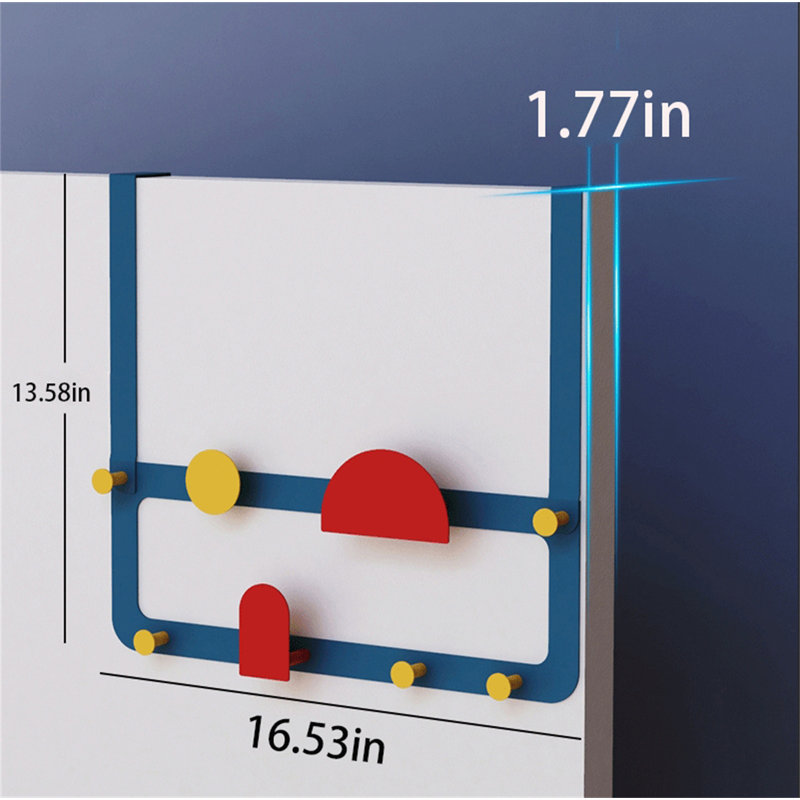 Iron Seamless Over-The-Door Hook Rack