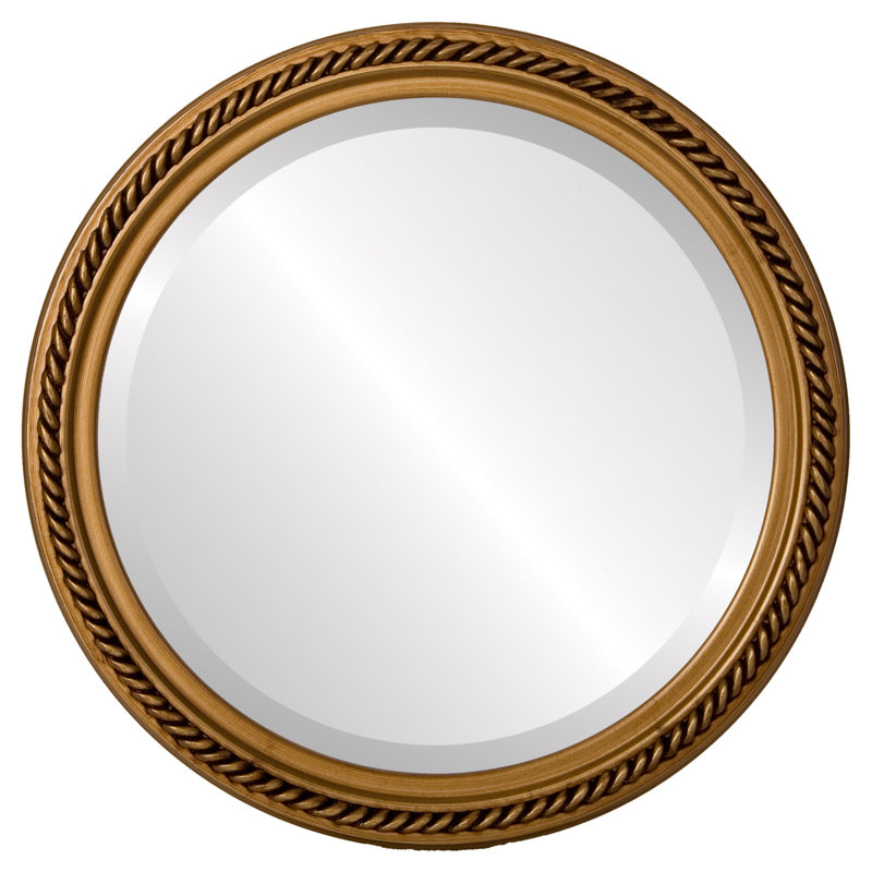 Miroir décoratif rond biseauté Pham, H 32 po x l 32 po