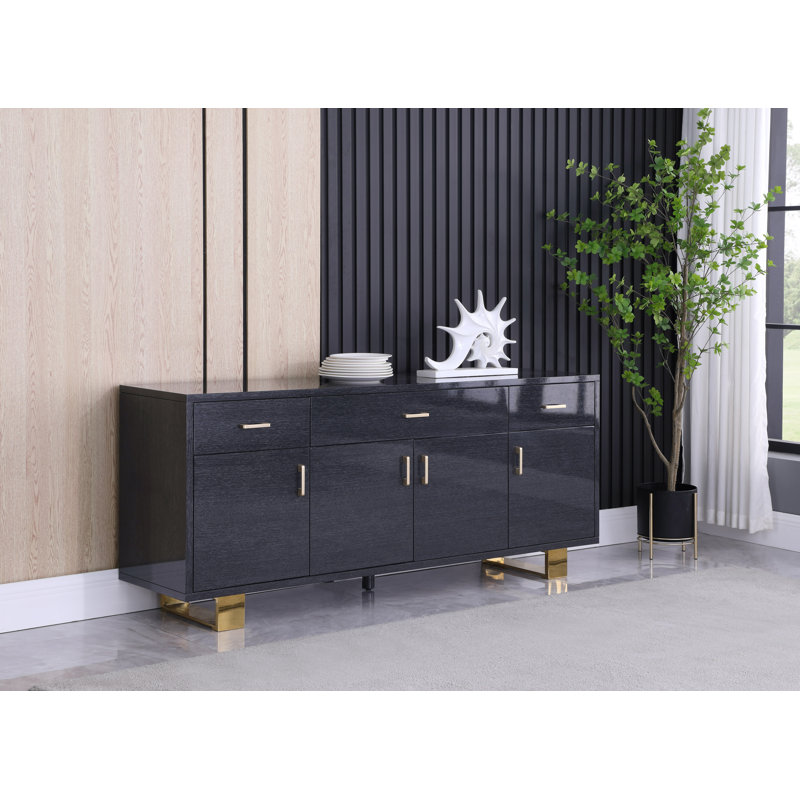 Woolum 72'' Sideboard, Gold/Gray