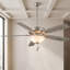 Ventilateur de plafond Harborview 60 po à DEL avec éclairage intégré et pales en bois vieilli