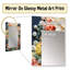 Orange orange rose plantes grasses III - miroir succulent, miroir mural décoratif traditionnel, impression d'art en métal-908486801