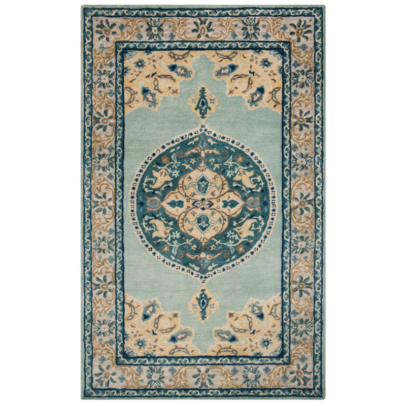 Tapis oriental en laine touffeté à la main Rafael, Rectangle 2 pi x 3 pi
