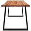 This dining table, with a solid acacia wood tabletop and stable U-shaped legs, makes a great addition to your dining room or kitchen.-1939598759