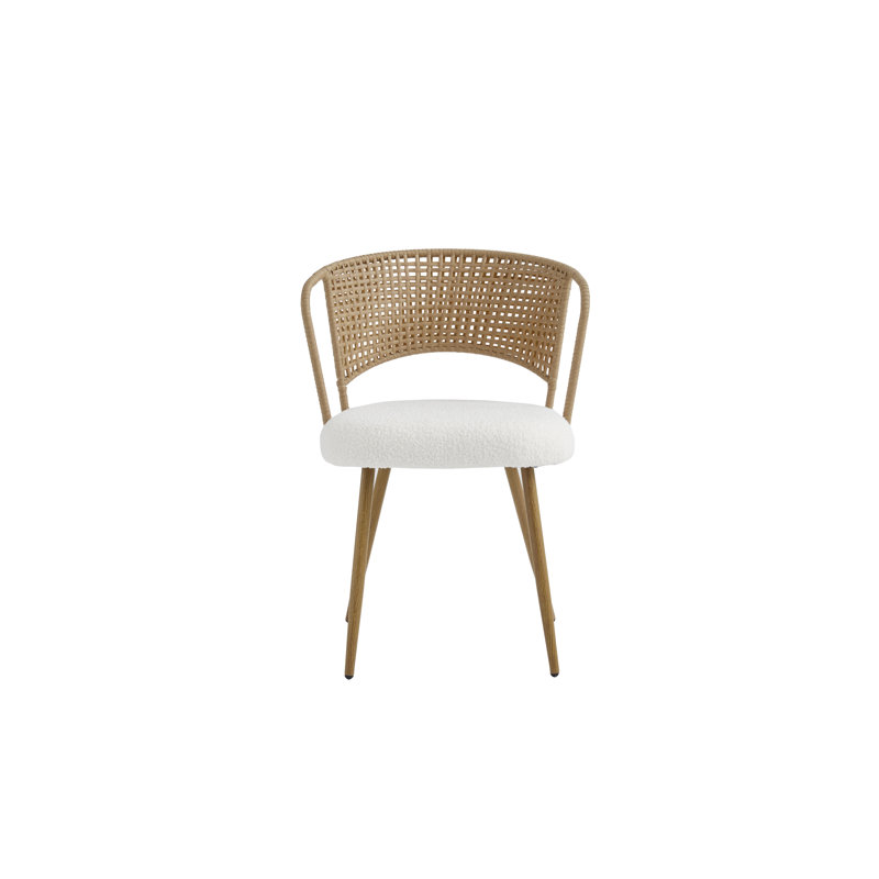 Chaises de salle à manger confortables, ensemble de ferme en rotin pour cuisine