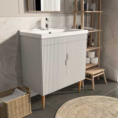 Meuble-lavabo de 31 po avec lavabo en céramique sahra