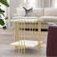 Pamplin 2 Tier Square Faux Marble Side Table