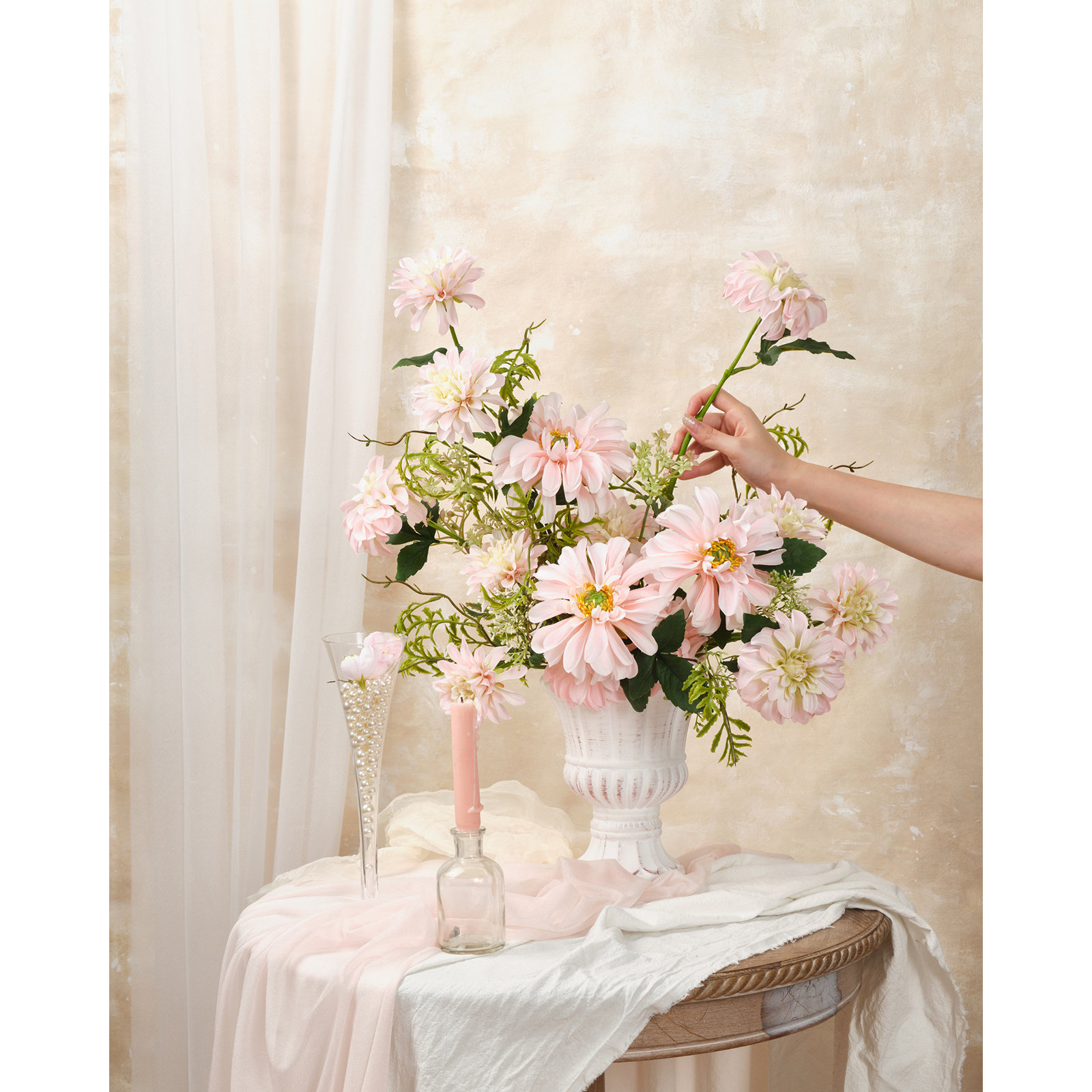 Dahlia Floral Stems, Pink