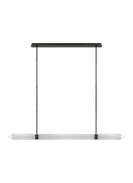 Langston 1 - Light LED Pendant, 64.5" H x 61" W x 3.2" D, Plated Dark Bronze, 277 V