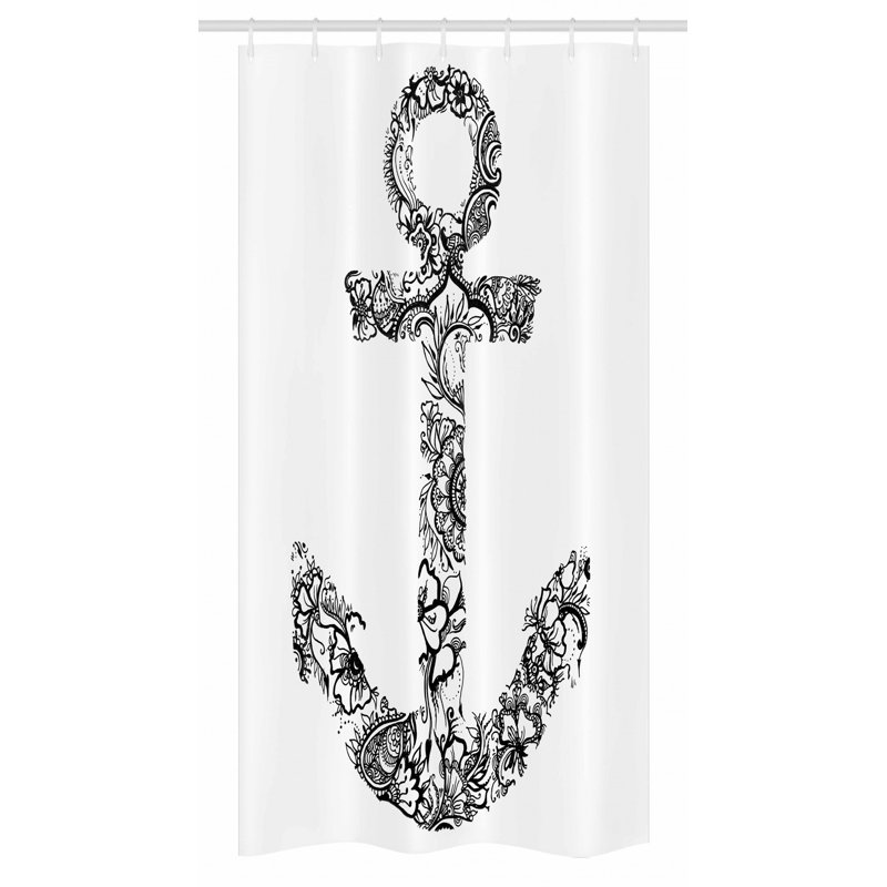 Shower Curtain with Hooks Included, 36" W x 72" L