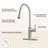 CASAINC 1.8 GPM Single-Handle Pull-Down Kitchen Faucet Single Hole Faucet-92871931