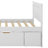 A Full-Sized Platform Bed With A Drawer And Two Shelves Incorporated-106694233