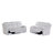 Blanche White Reclining Sofa With LED Lights