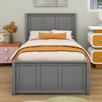 Platform Storage Bed, 2 Drawers With Wheels, Twin Size Frame