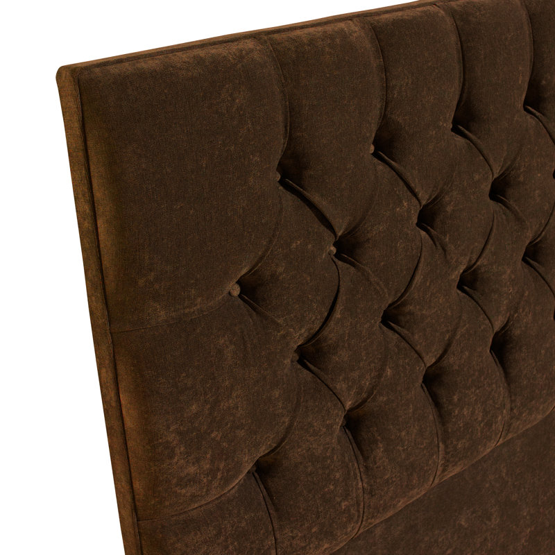 Nicolette Upholstered Headboard, Brown, Small Double (4')