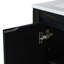 Meuble-lavabo compact et lavabo en céramique de style rétro