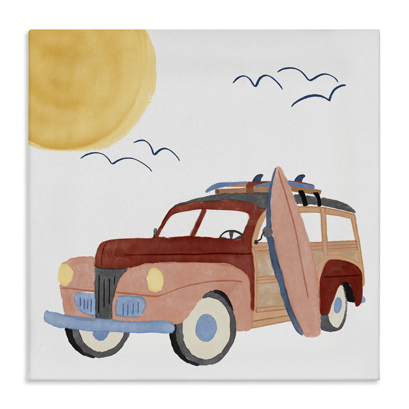 «Summer Surf Wagon» par Carrie Cantwell, H 36 po x l 36 po
