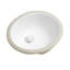 Lavabo de salle de bain ovale encastré en céramique 16,5 po Plaisir 16,5 po blanc SM-UM629