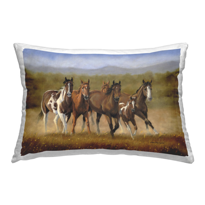 Premier coussin décoratif imprimé Foal's par Victoria Schultz
