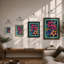 Stained Glass Blooms Botanical - Framed Print-275586669-275586658