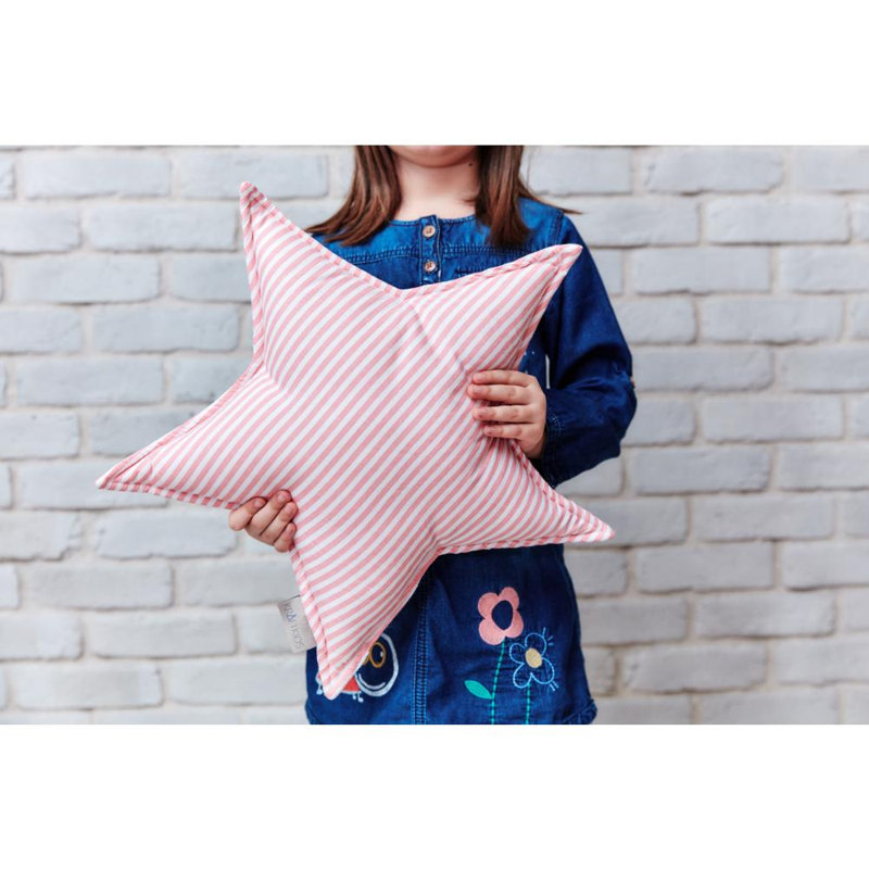 Striped Novelty Throw Cushion, Pink