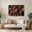 Fruit, raisin, globe rouge, art mural en métal brun-990669044