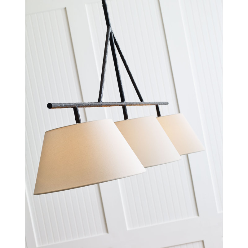 Suzanne Kasler Collette Large Linear Pendant, Aged Iron