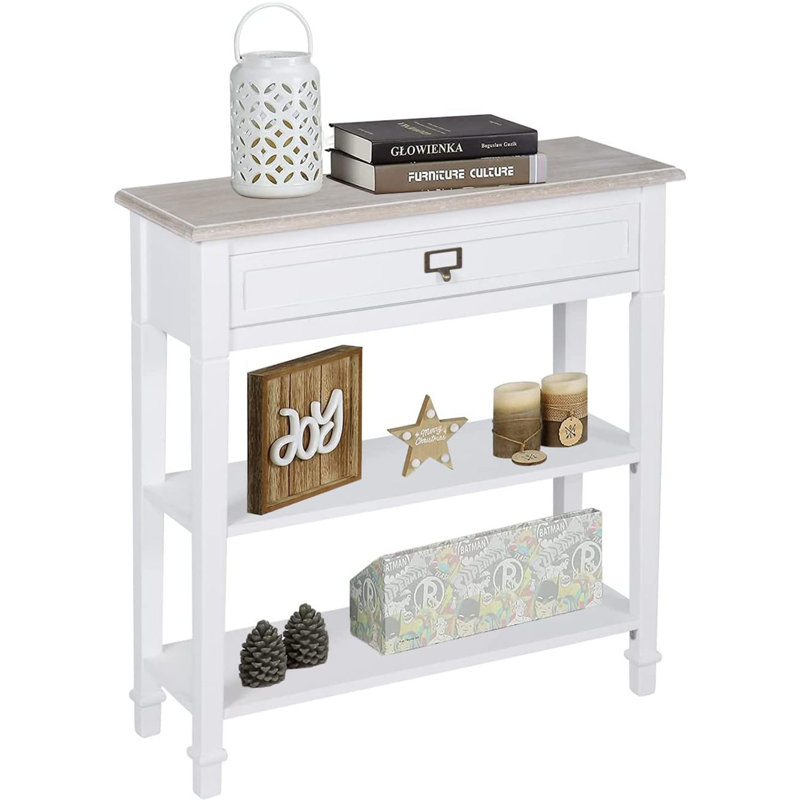 Bodmin 29.1" Console Table, White Top/White Base