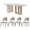 Light luxury rectangular simple dining table