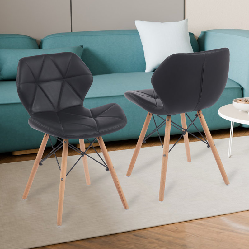 Cressida Modern Dining Chairs With Ergonomic Design And PU Leather Surface