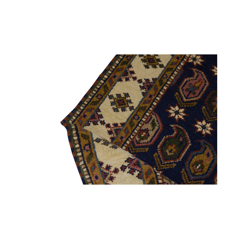 Tapis beige et noir noué à la main de haute qualité