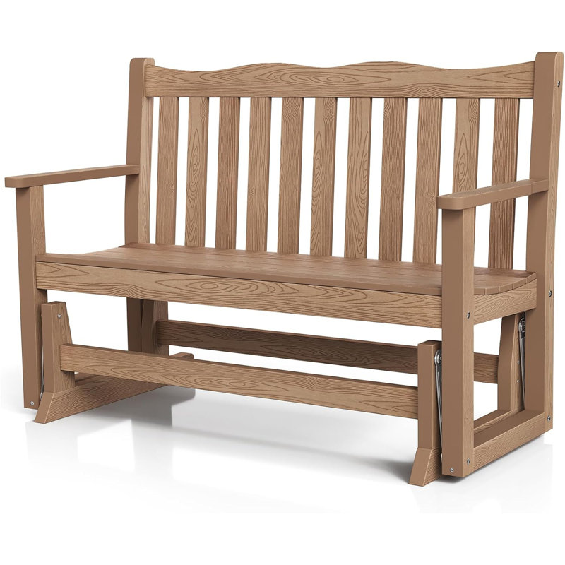 Banc oscillant d'extérieur 49,21 po, Brun