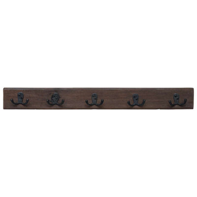 Solid Wood Wall 1 - Hook Coat Rack