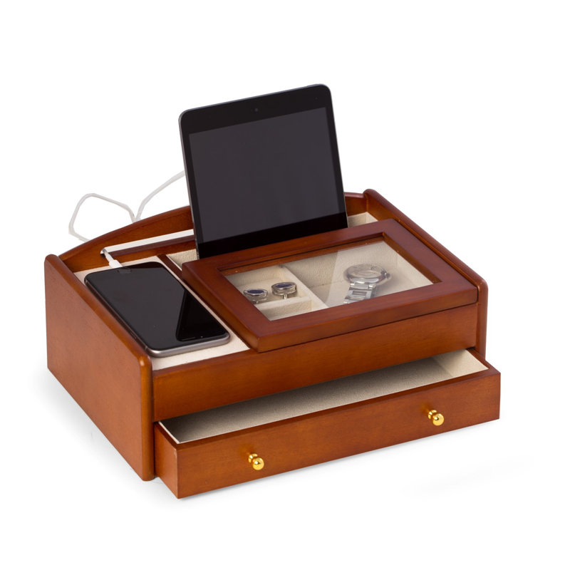 Plateau à bijoux en bois, Brun