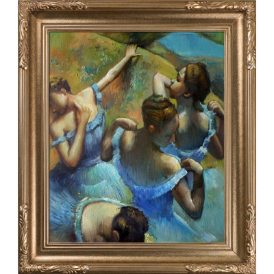 «Blue Dancers» par Degas, peinture encadrée