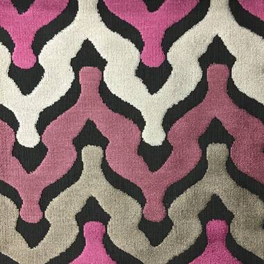 Top Fabric Bardot - Geometric Pattern Cut Velvet Upholstery Fabric by The Yard Beach