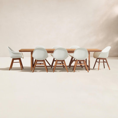 Anautica 118" Eucalyptus Patio Dining Set