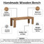 Banc en bois d'acacia massif Abagail Ronny