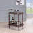 Merlot And Brass 2-Shelf Serving Cart