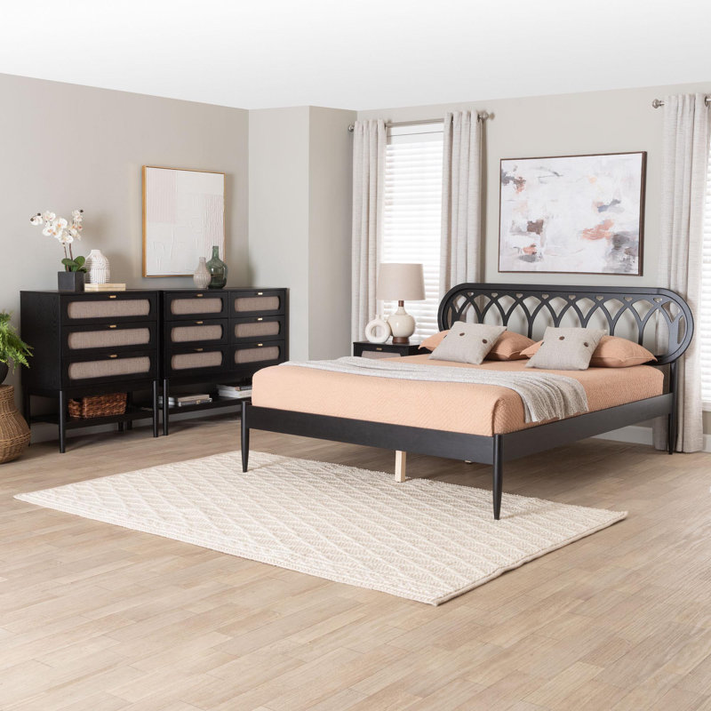 Ensemble de chambre à coucher grand lit 4 pièces Kedzie Baxton Studio Florica
