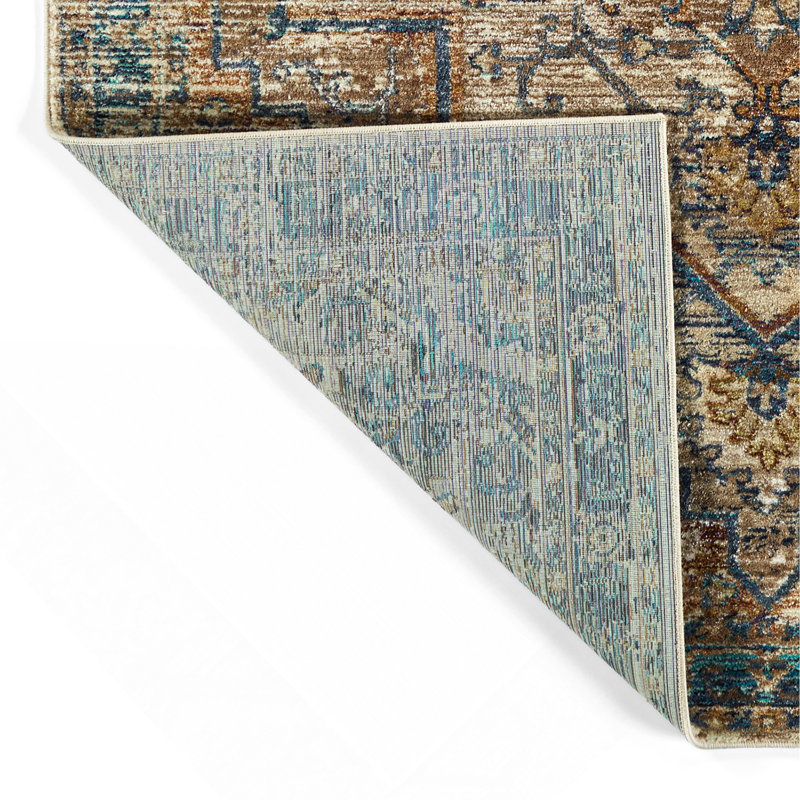 Tapis rectangulaire contemporain, transitionnel, oriental, texturé, à poils délavés