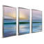 « Early Morning Zuma Beach », ensemble de 3 reproductions sur toiles encadrées-403504411