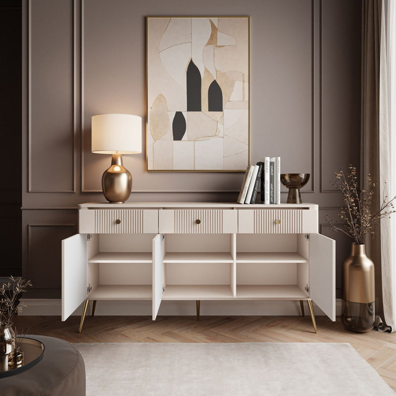 ELYSIA 3D3S Sideboard with Drawers and Cabinets, cashmere