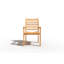 Ensemble repas d'extérieur rectangulaire en teck 7 pièces avec table extensible et fauteuils empilables Flecia
